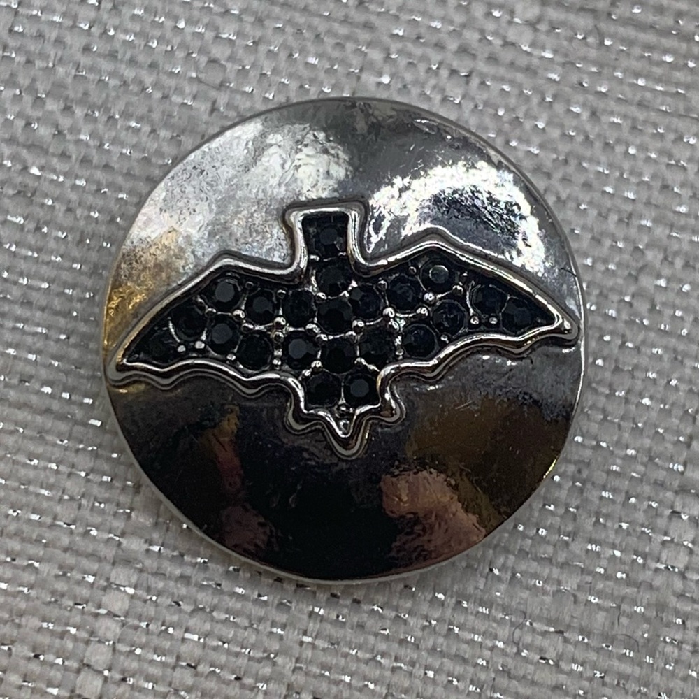 💗BLACK BIRD - Ginger Snaps & Co. Snap Button Charm - 18mm/20mm
